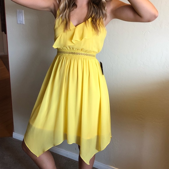 bright yellow dress